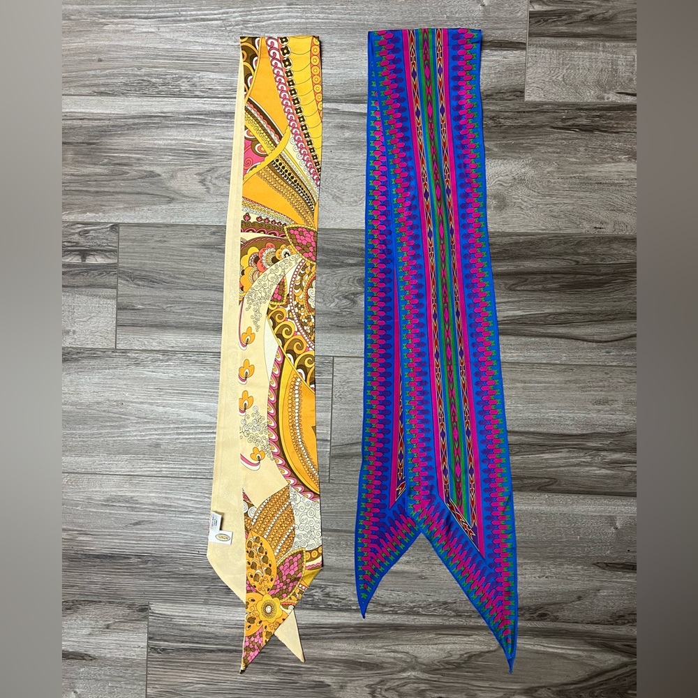 Two silk scarfs